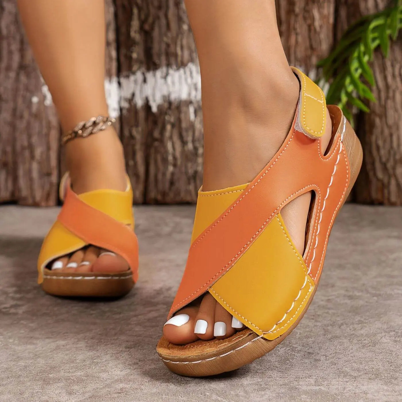 SABINE – Kreuzriemen Komfortsandalen