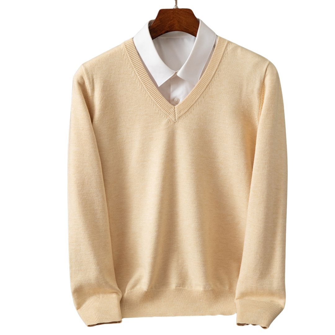 ERNST™ – Kaschmirpullover mit V-Ausschnitt