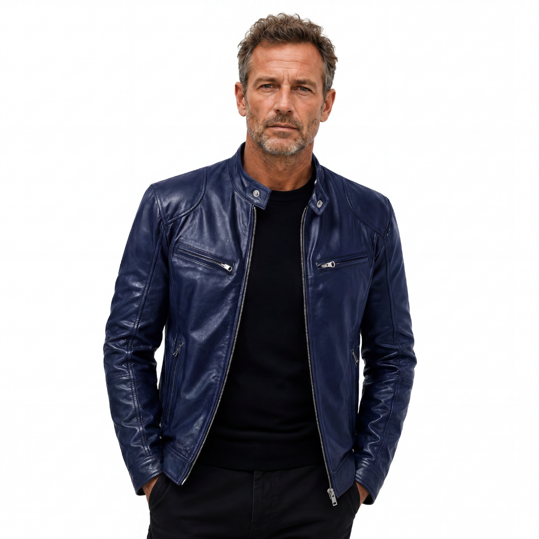 VALENZO – Lederjacke mit Reißverschluss