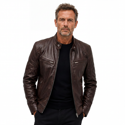 VALENZO – Lederjacke mit Reißverschluss