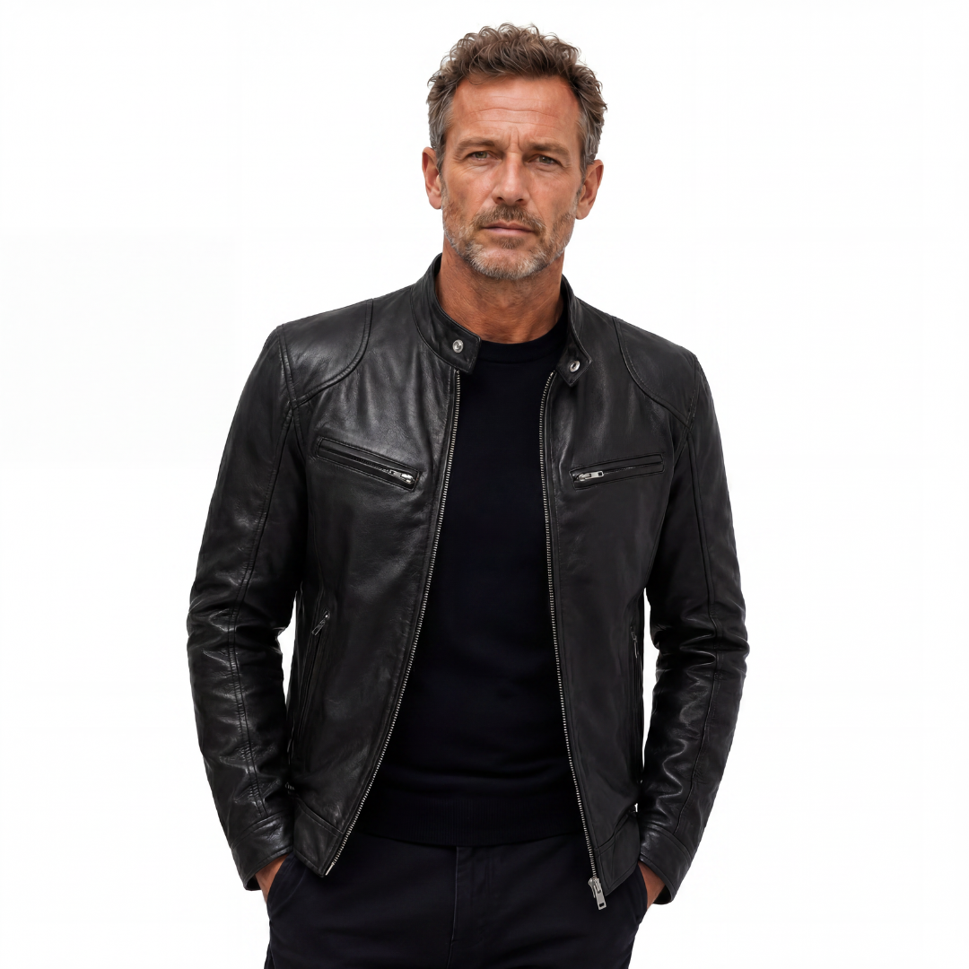 VALENZO – Lederjacke mit Reißverschluss