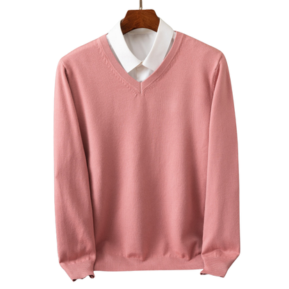 ERNST™ – Kaschmirpullover mit V-Ausschnitt