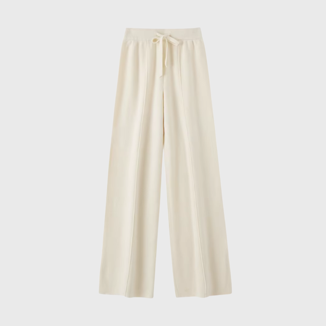 ELARA™ - Gerade geschnittene Hose aus Merinowollstrick