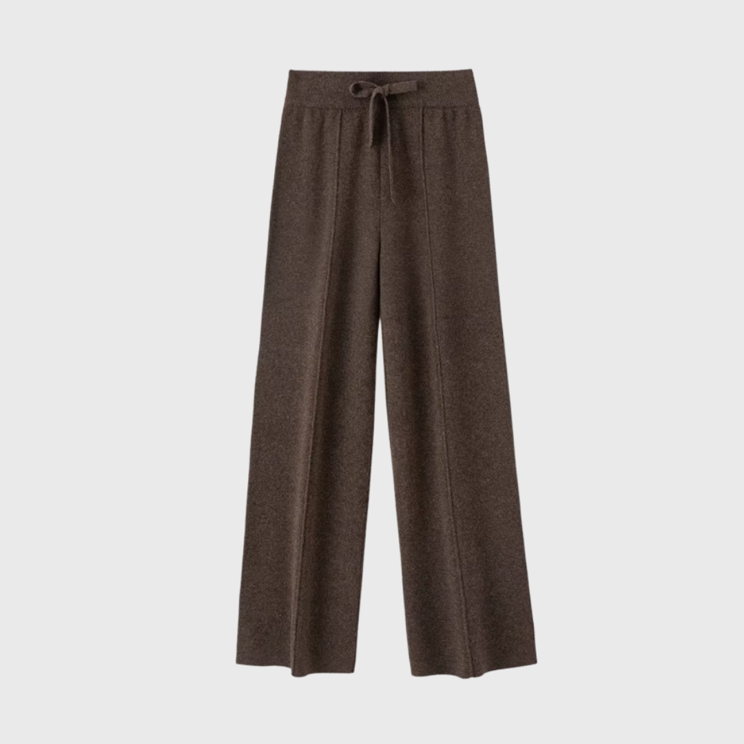 ELARA™ - Gerade geschnittene Hose aus Merinowollstrick