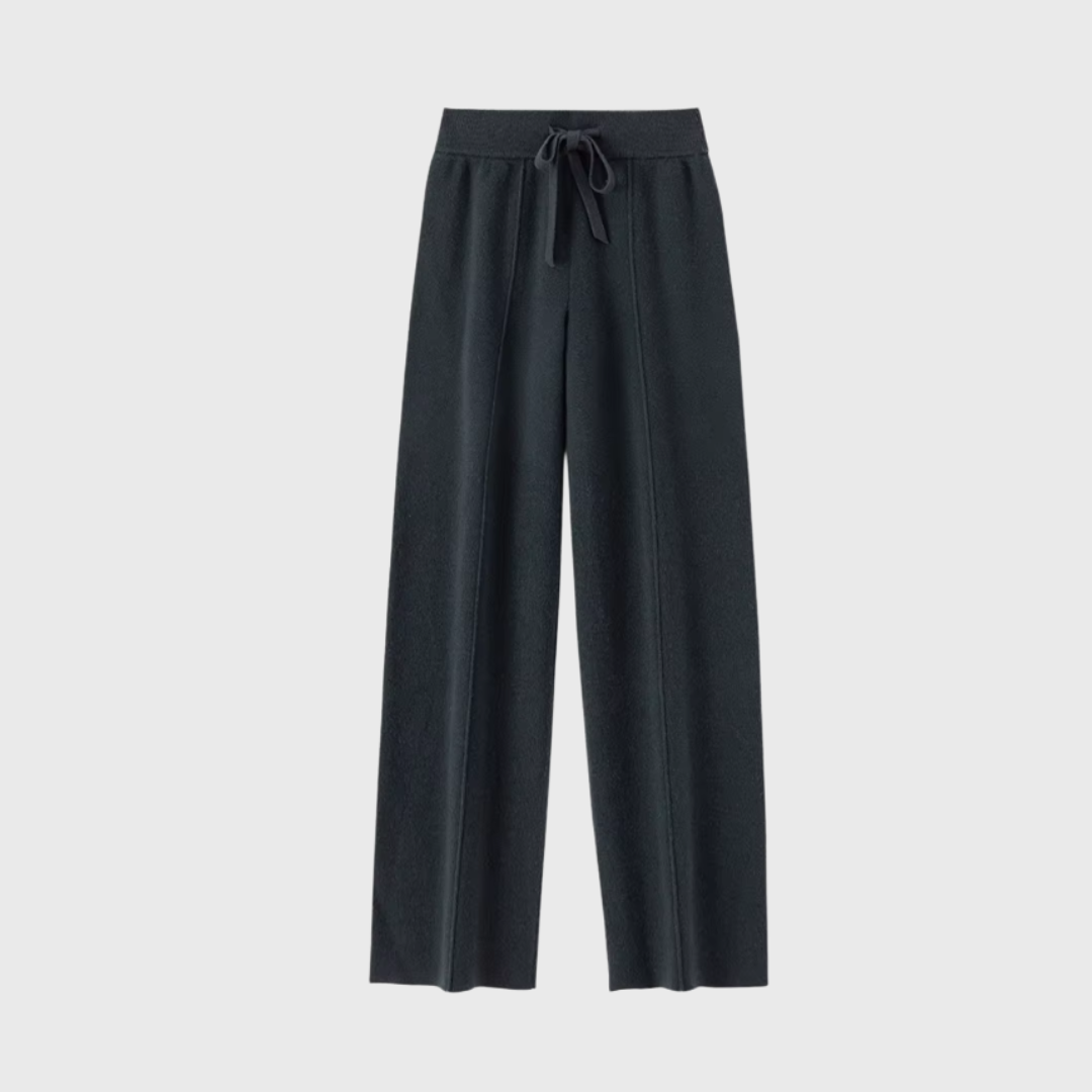 ELARA™ - Gerade geschnittene Hose aus Merinowollstrick