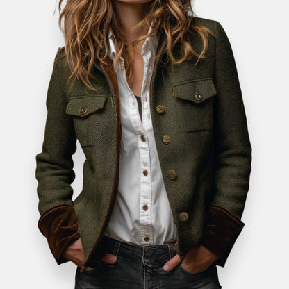 EVELYN™ – Tweedjacke mit Samtdetails