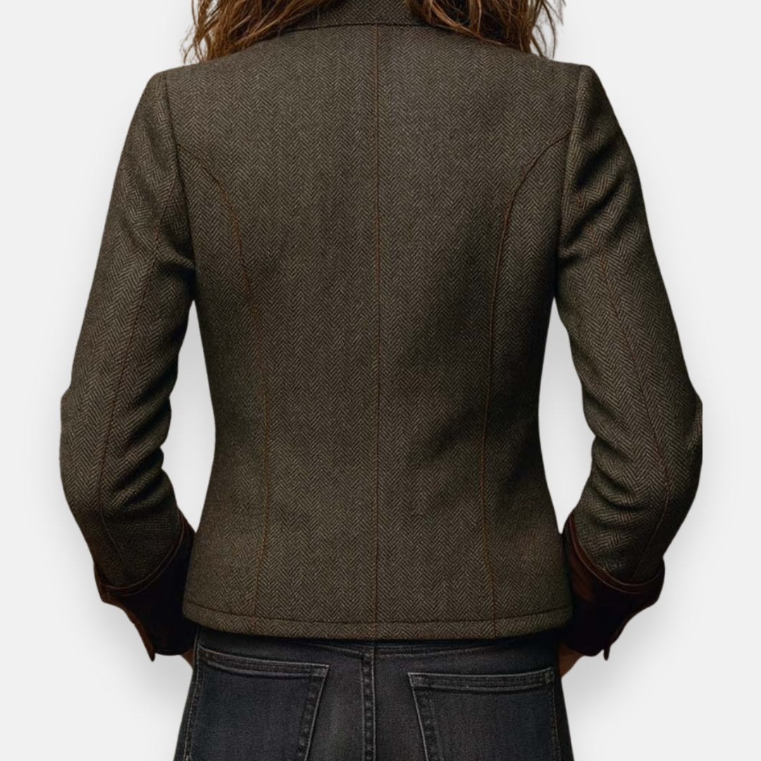 EVELYN™ – Tweedjacke mit Samtdetails