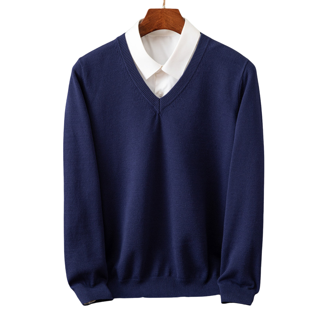 ERNST™ – Kaschmirpullover mit V-Ausschnitt