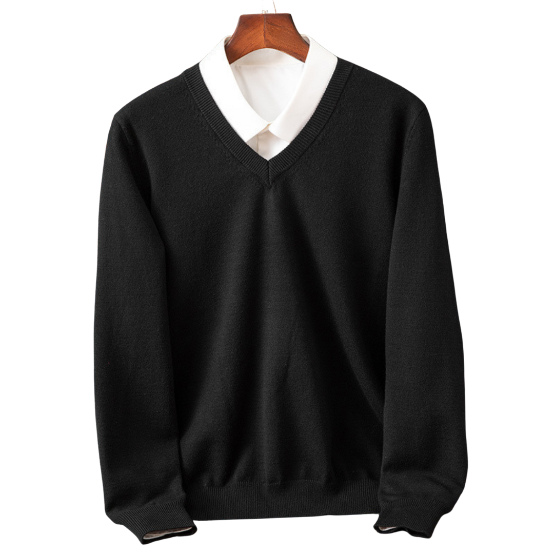 ERNST™ – Kaschmirpullover mit V-Ausschnitt