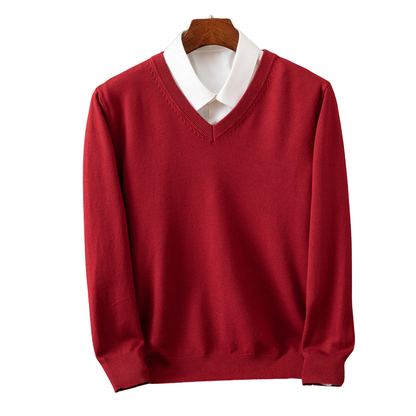 ERNST™ – Kaschmirpullover mit V-Ausschnitt