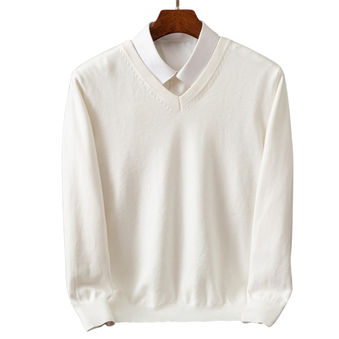 ERNST™ – Kaschmirpullover mit V-Ausschnitt