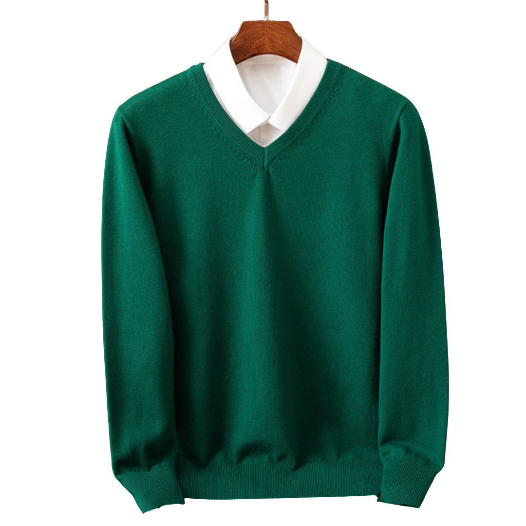 ERNST™ – Kaschmirpullover mit V-Ausschnitt