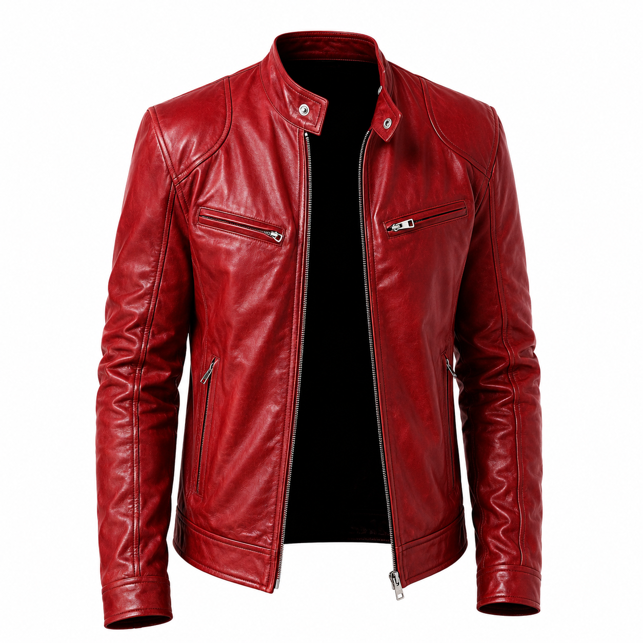 VALENZO – Lederjacke mit Reißverschluss