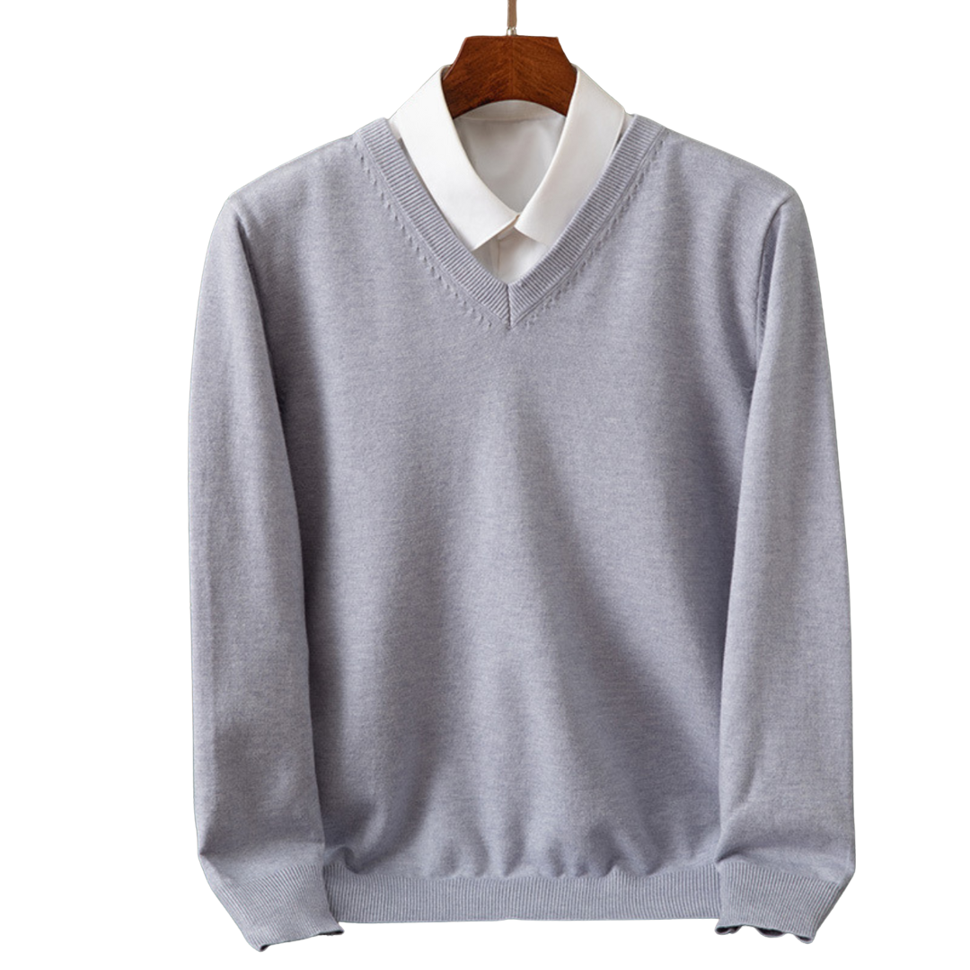 ERNST™ – Kaschmirpullover mit V-Ausschnitt