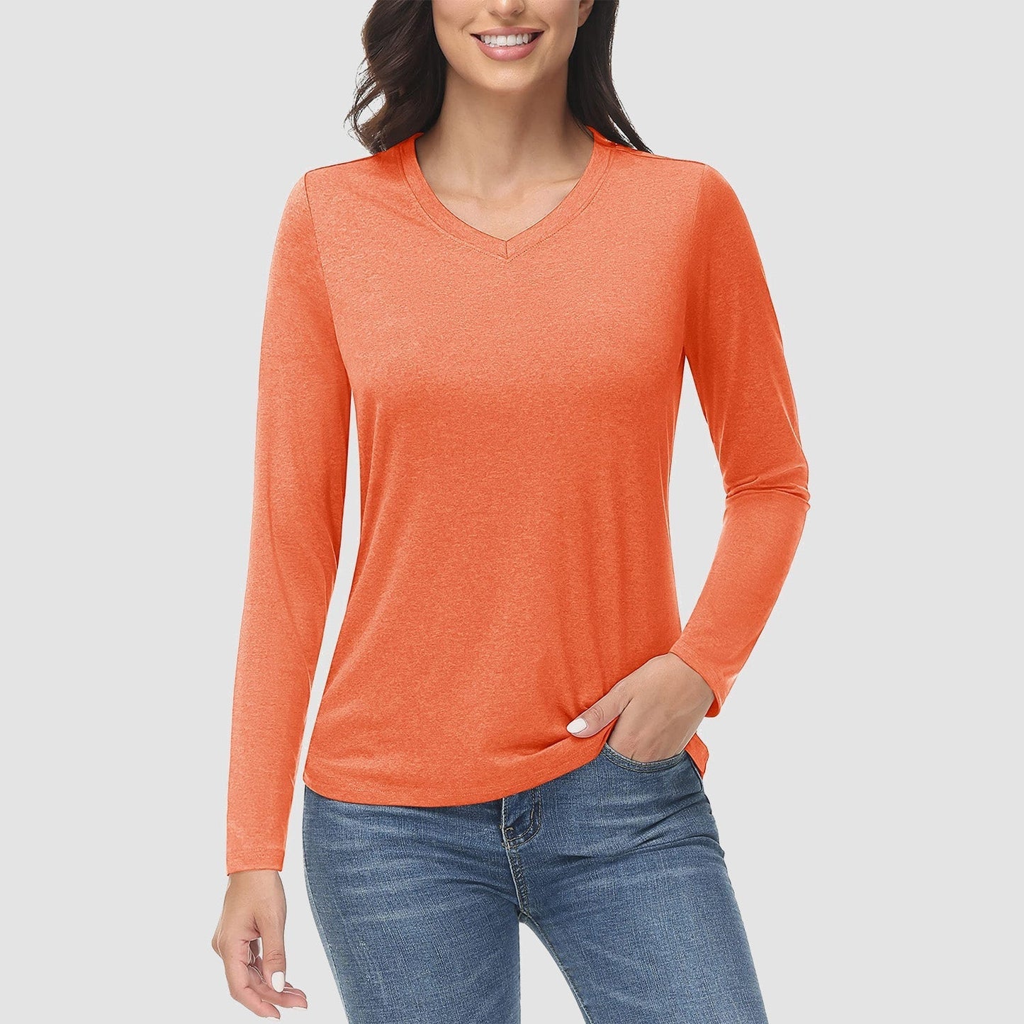 KARLSTAD - Wander-T-Shirt mit V-Ausschnitt