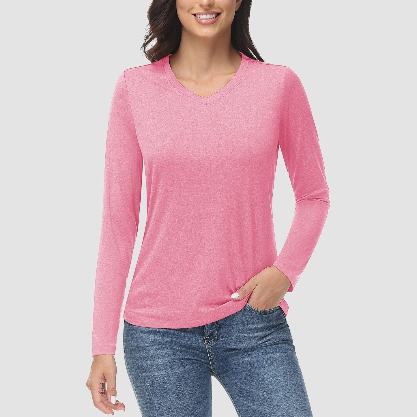 KARLSTAD - Wander-T-Shirt mit V-Ausschnitt