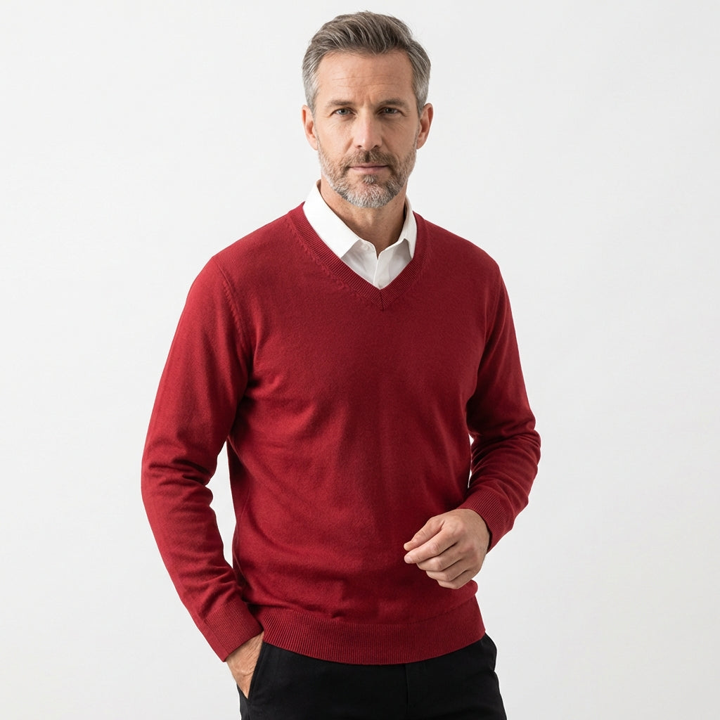 ERNST™ – Kaschmirpullover mit V-Ausschnitt