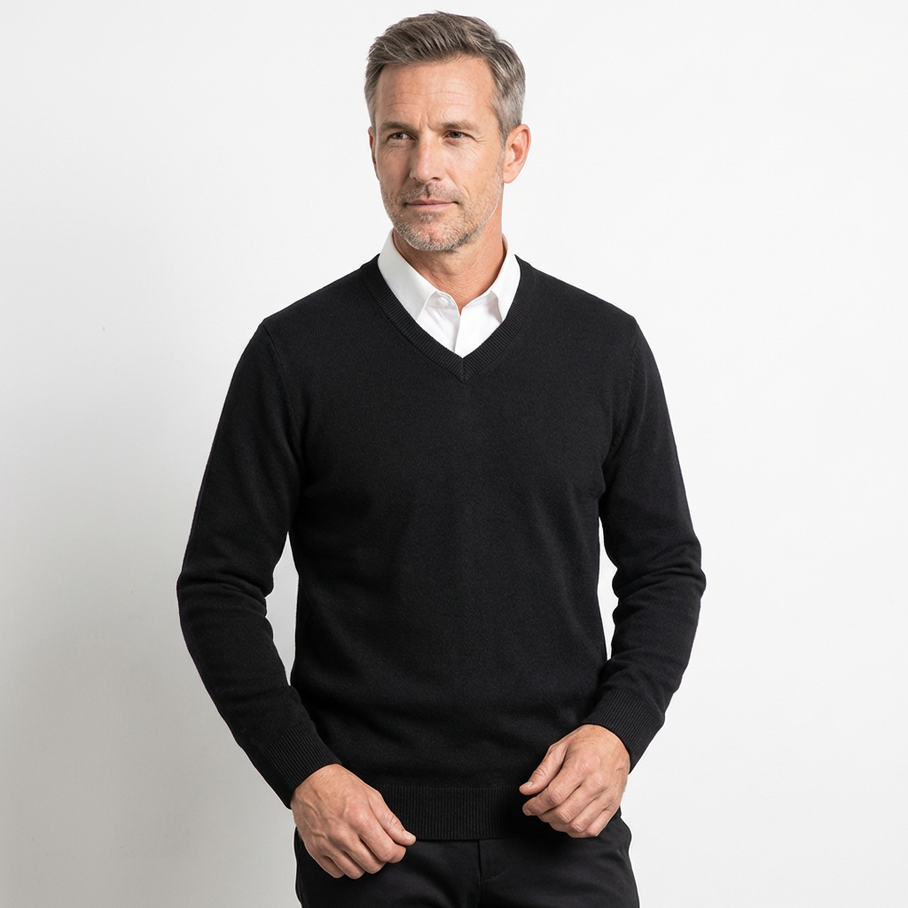 ERNST™ – Kaschmirpullover mit V-Ausschnitt