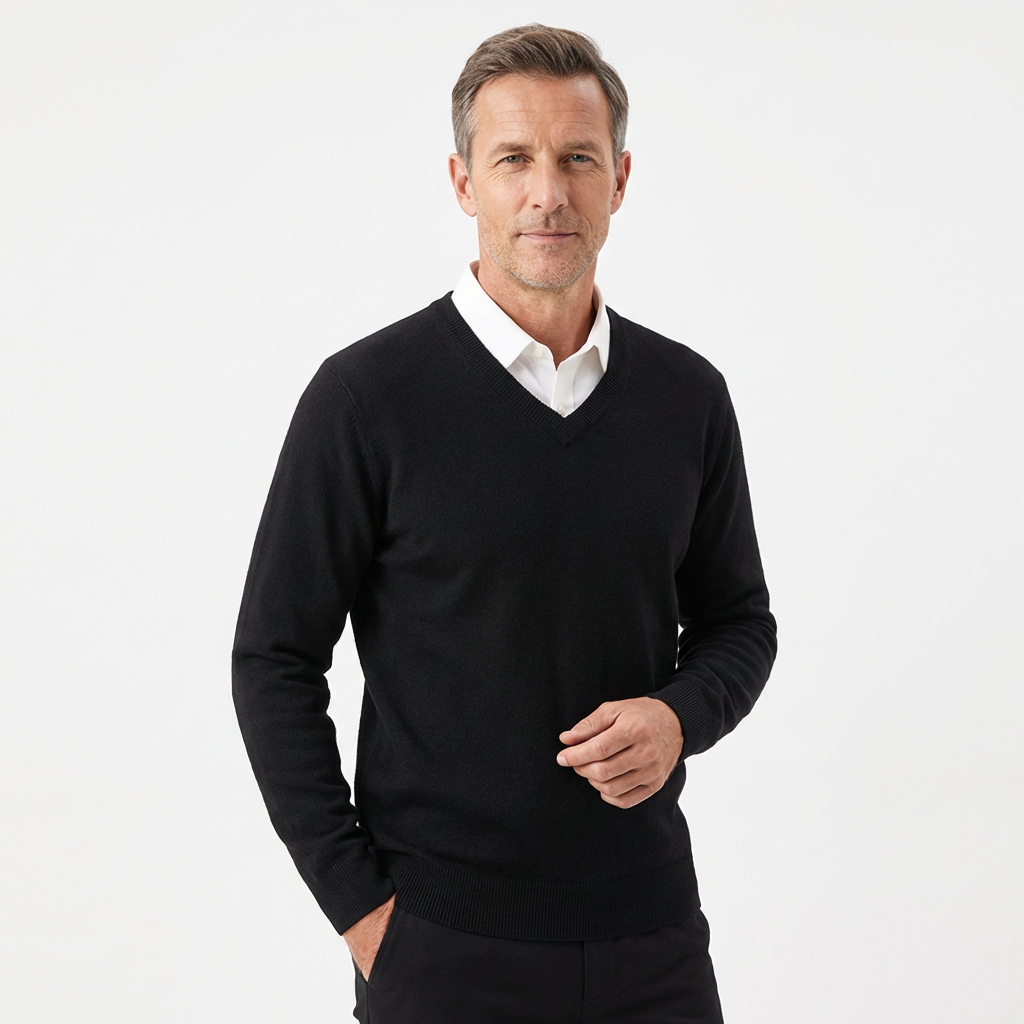 ERNST™ – Kaschmirpullover mit V-Ausschnitt