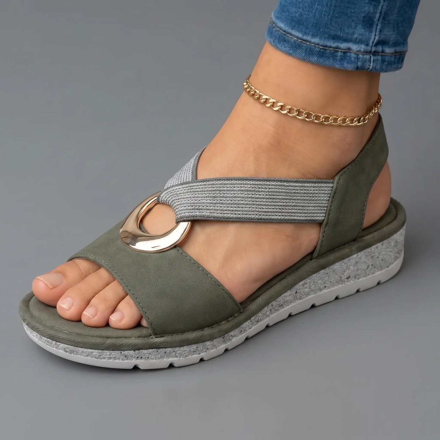 INGA – Komfort Sandalen mit Elastikriemen