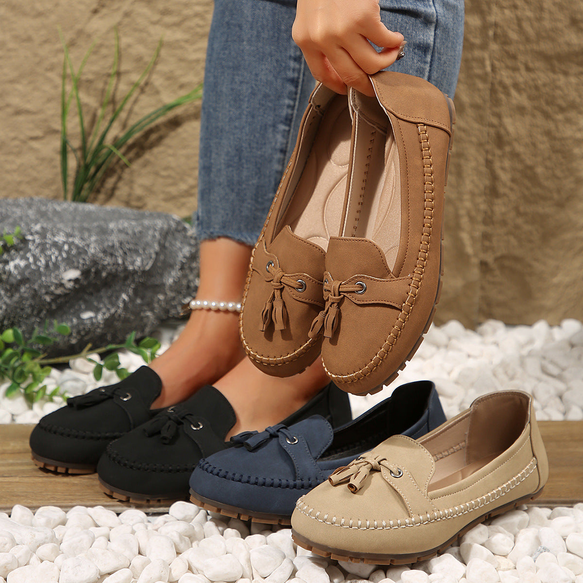 KAREN | Comfortabele, zachte loafers in vintage stijl