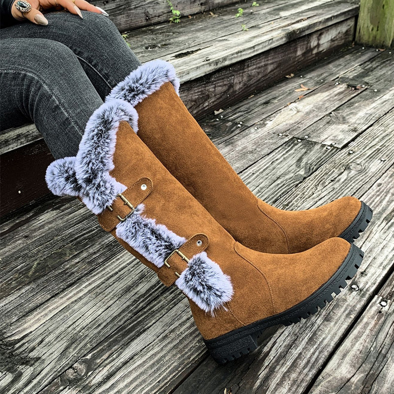 GINA - Gefütterte Plüschstiefel