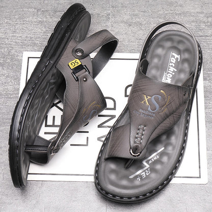 👞 47% RABATT! 🌿 Atmungsaktive Outdoor-Sandalen aus Weichem Leder in Übergrößen für Herren – Bequeme Passform, Rutschfeste Sohle & Ideal Für Lange Spaziergänge 🚶‍♂️