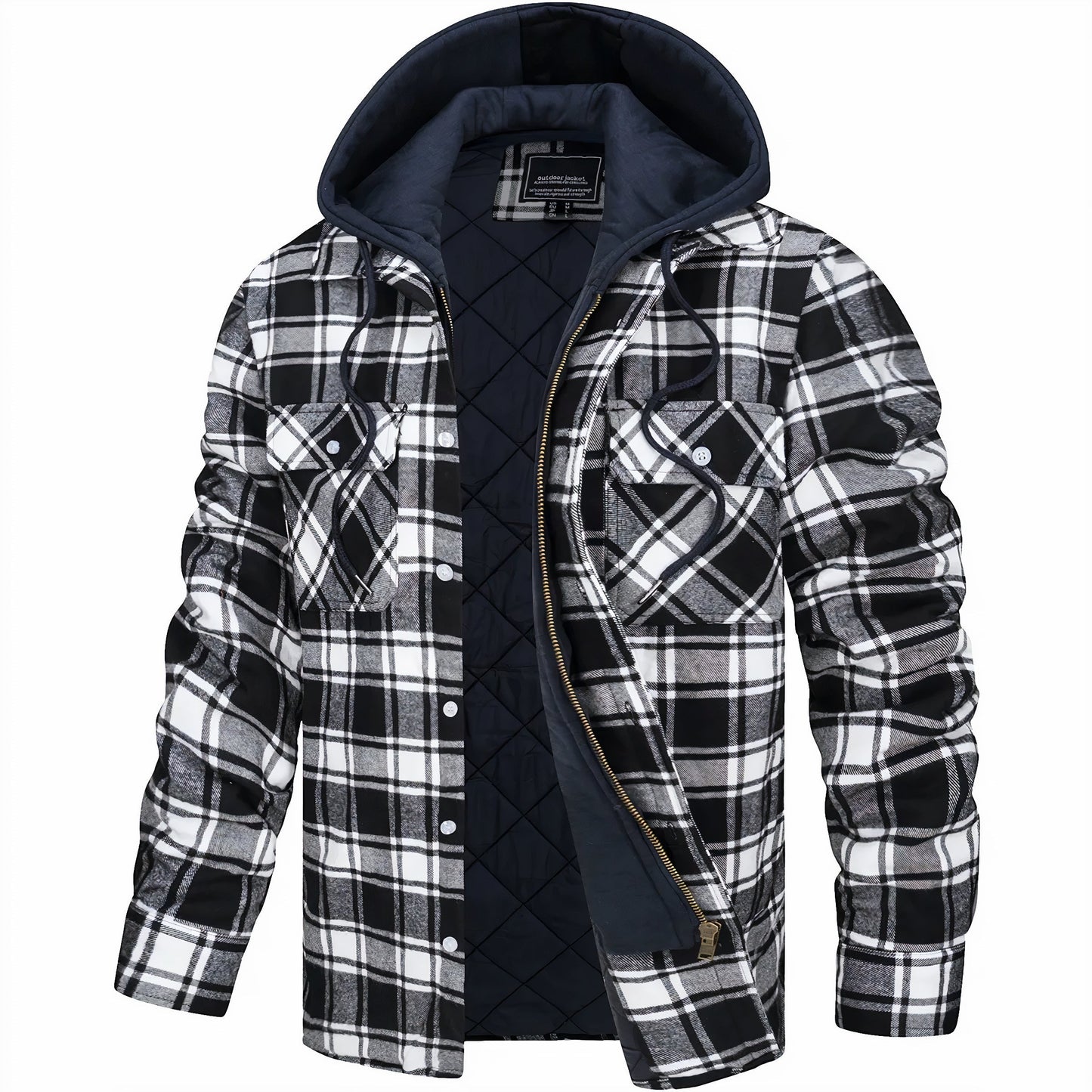 ELDORIK™ – Karierte Winterjacke mit Kapuze