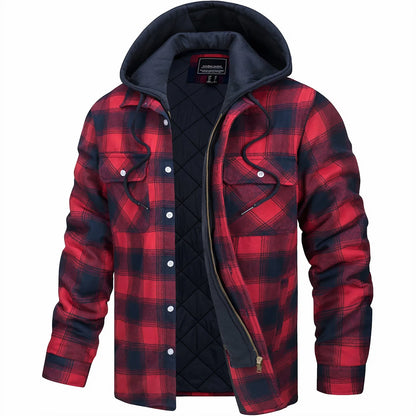 ELDORIK™ – Karierte Winterjacke mit Kapuze